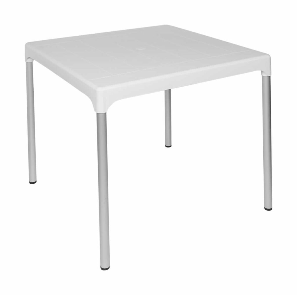 Contour Chelsea Square Plastic Table 4 Seater Assorted Colours P3076