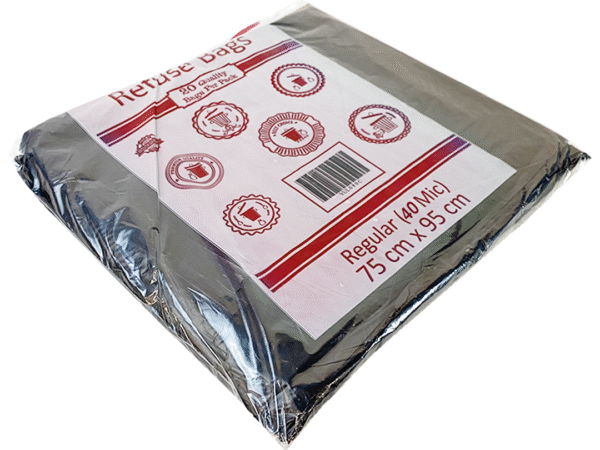 Refuse Bag Black  750mm x 950mm 40micron