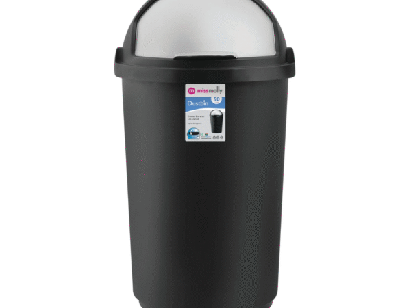 Miss Molly 50lt Lift Bin Black & Silver