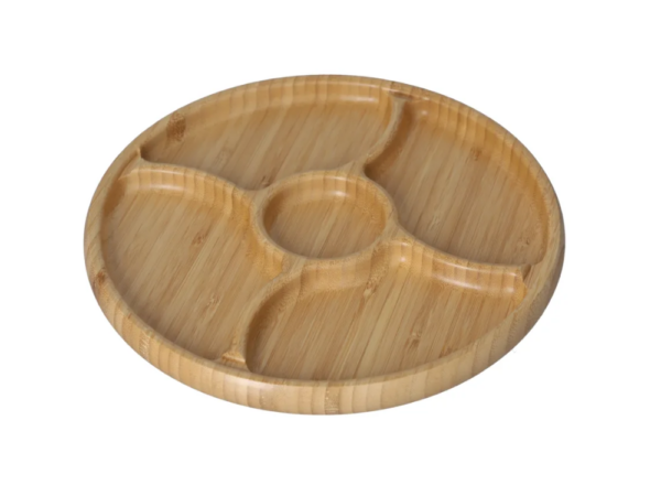 Bamboo 5 Grid Platter 24.5cm
