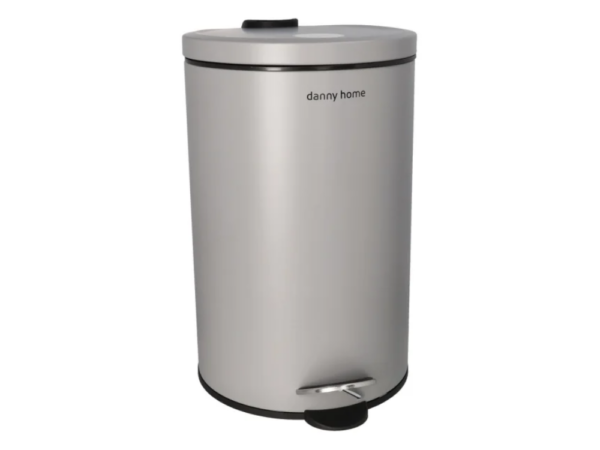 Pedal Trash Can Grey 12L Stainless Steel