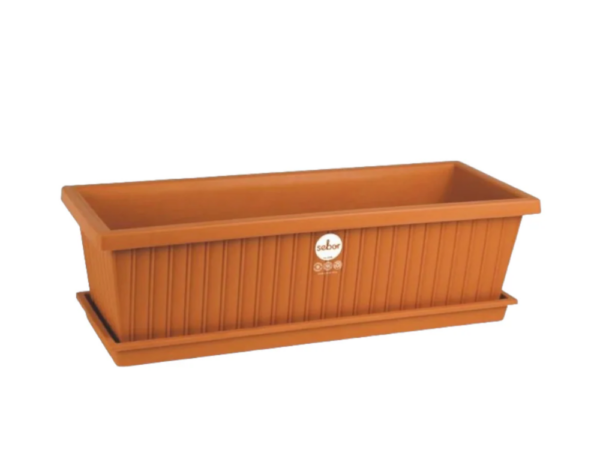 Sill Planter & Saucer 50cm Terra