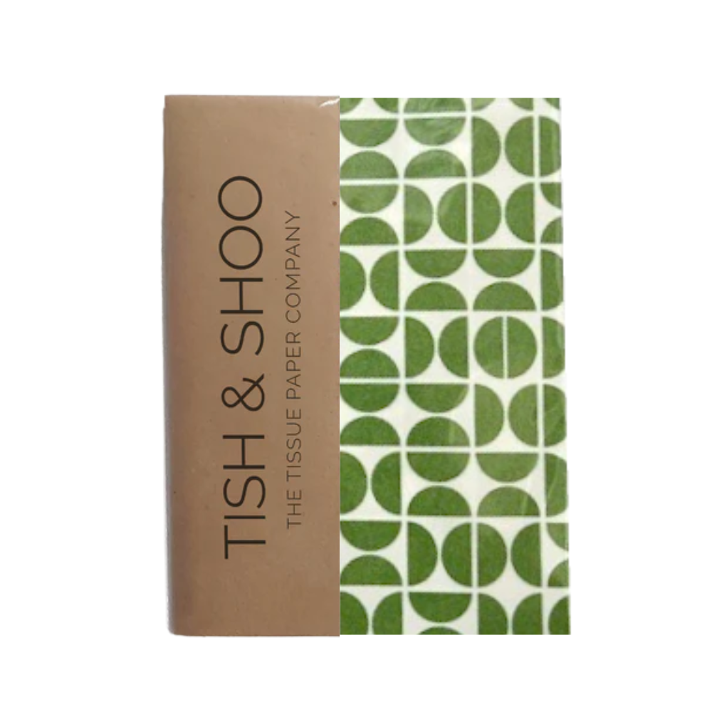 TIS234-2.png Retro Green Tissue Paper - Image 1