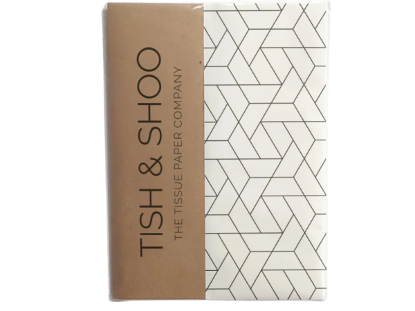 Geometric White Tissue Paper