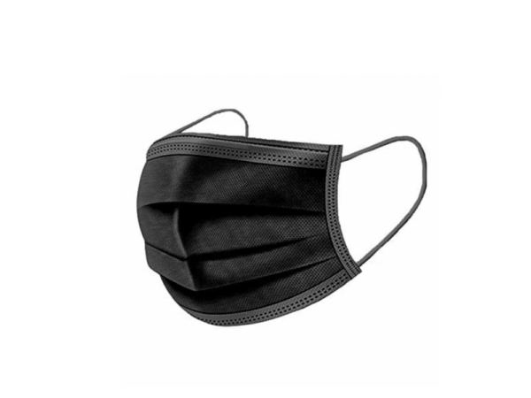 Face Mask Black Earloop 3PLY